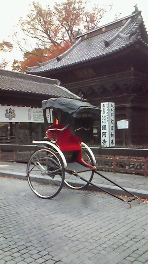 人力車と大日太鼓橋＜ナイスマッチング＞