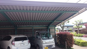屋根工事＜鉄骨片流れルーフデッキ＞足利市 (2)